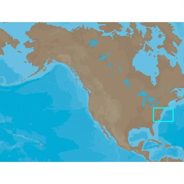 C-MAP NT  NA-C314 - Sandy Hook-Cape Fear: Bathy - C-Card