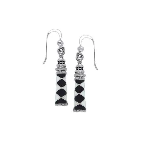 Cape Lookout Lighthouse Sterling Silver Silver Earrings