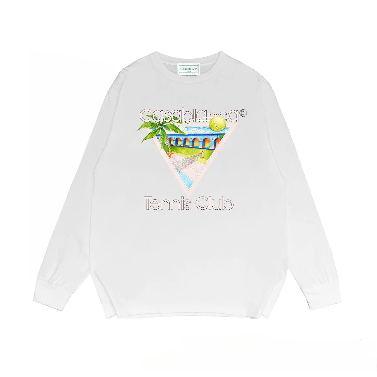 Casablanca Long sleeve T-shirt Fashion Multi-Colour Crew Neck Loose
