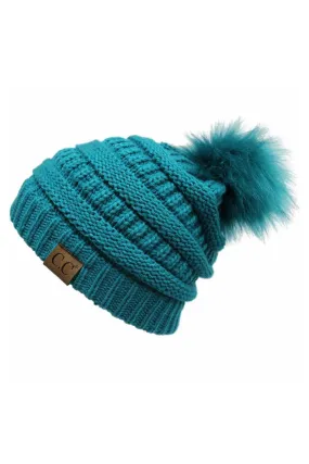 CC Cable Knit Pom Beanie