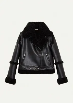 Charleston Sherpa Moto Jacket (Black)