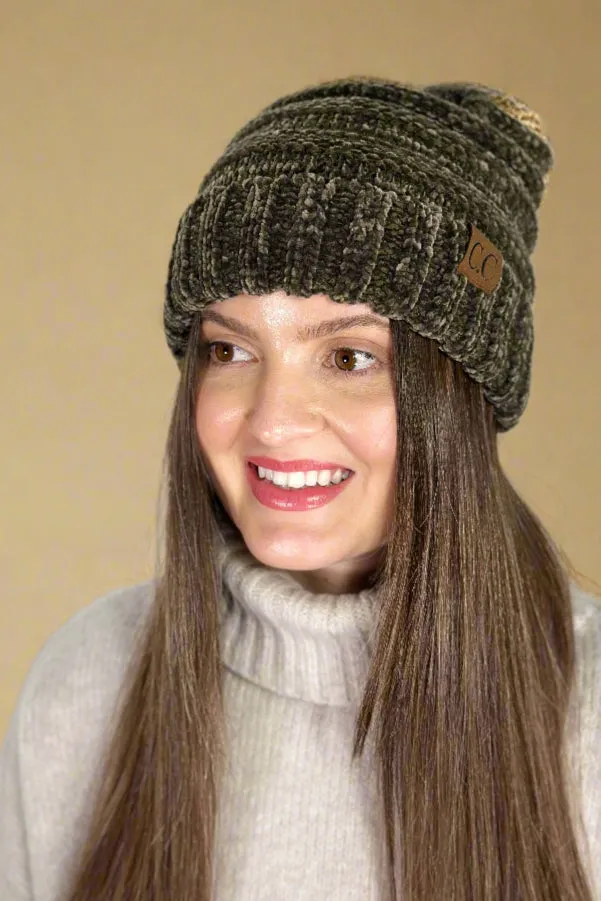 Chenille Knit Beanie