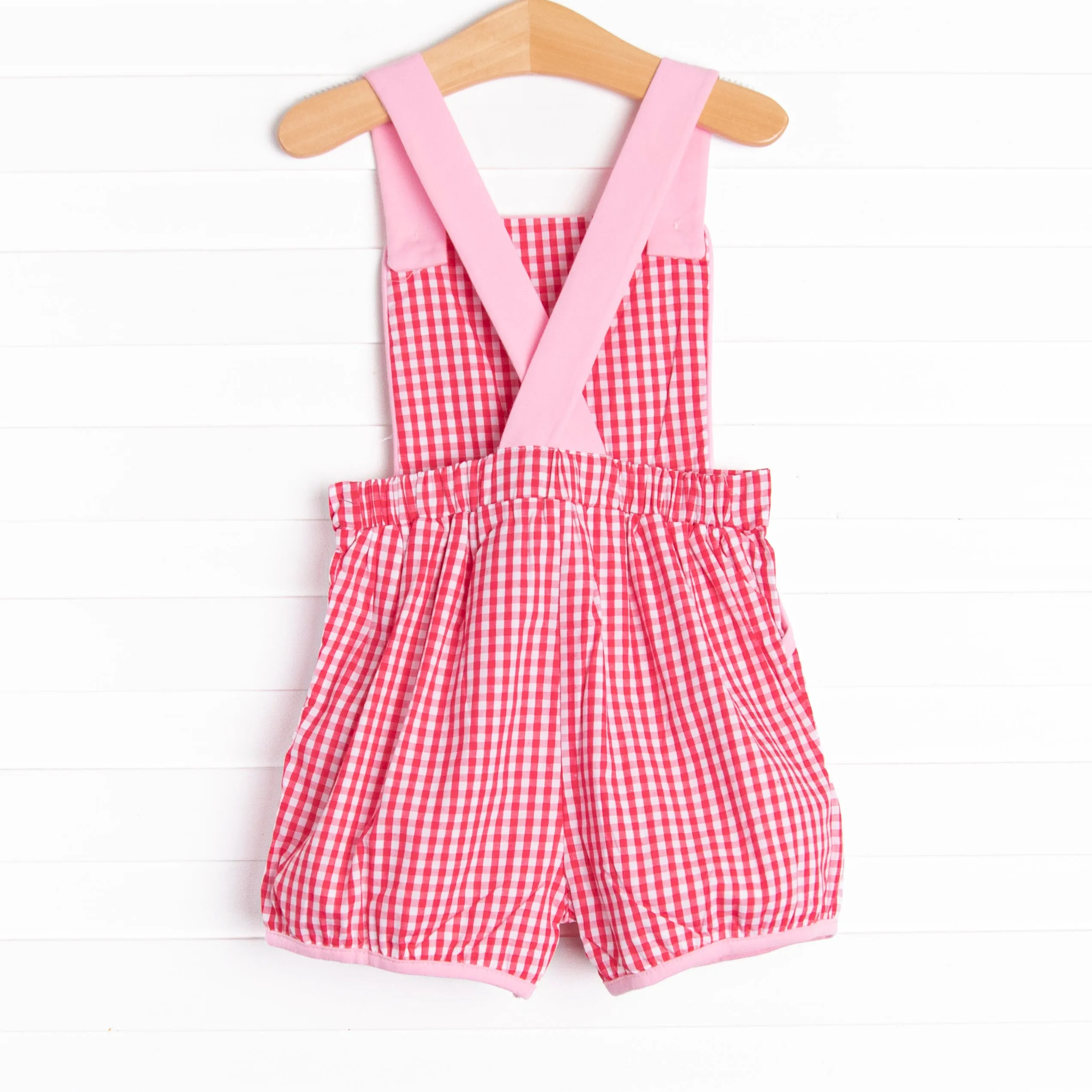 Cherry Sweet Applique Romper, Red