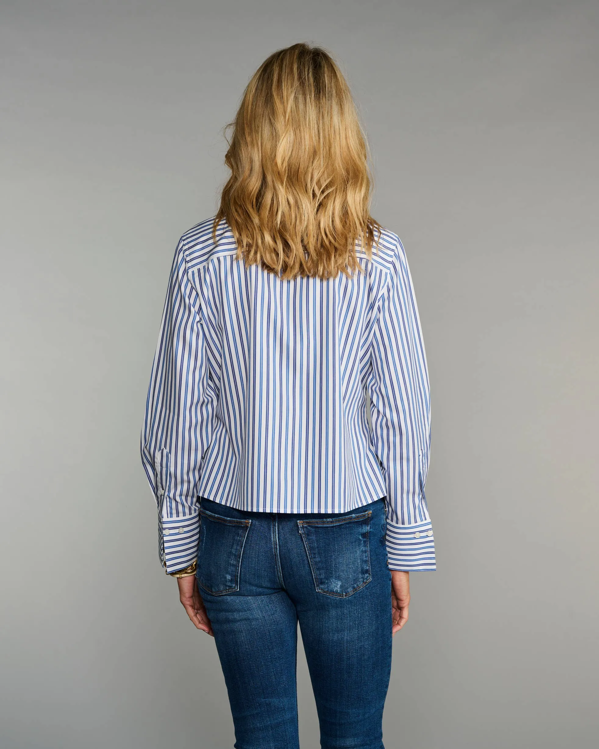 Claridge   King - The Crop in Blue on Blue Stripe: Blue / M
