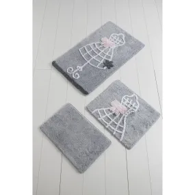 Cloth Grey 2  Bath Mat