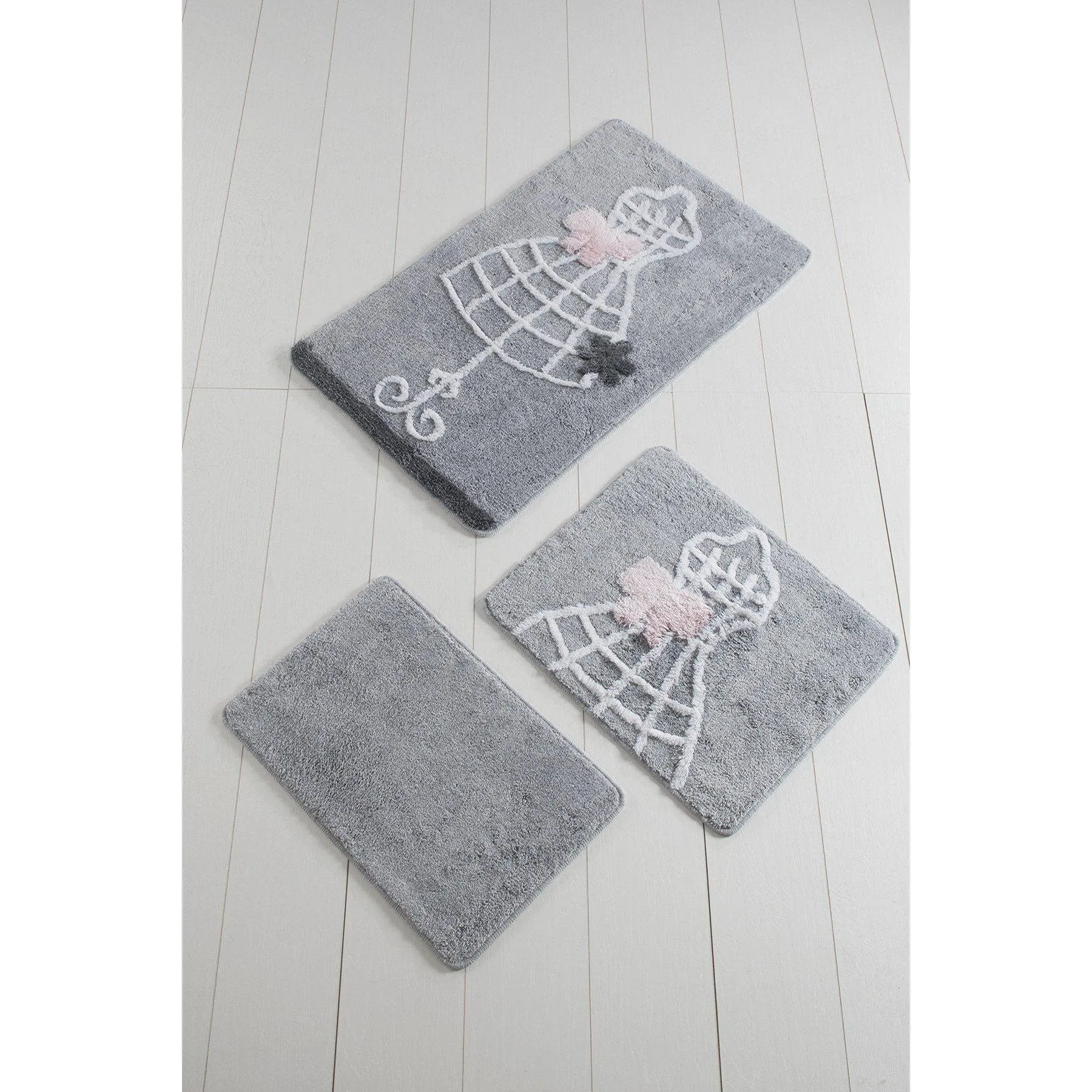 Cloth Grey 2  Bath Mat