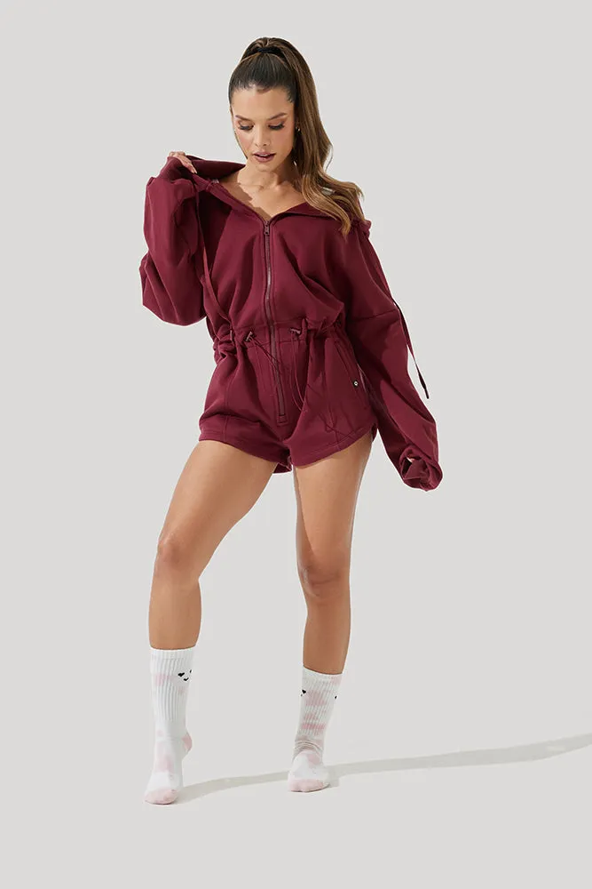 Cloud Romper - Red Wine