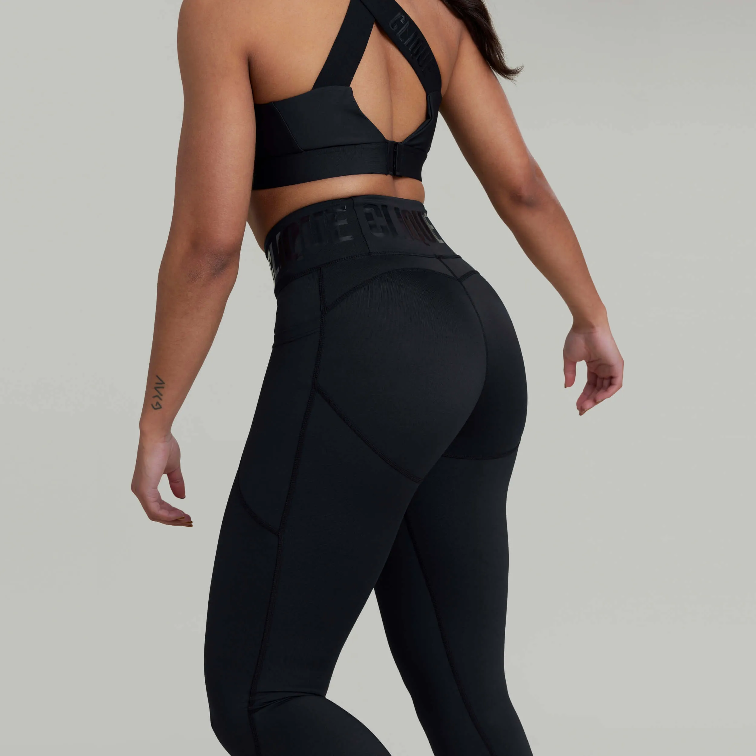 CLQ Power 7/8 Compression Tights- Stealth