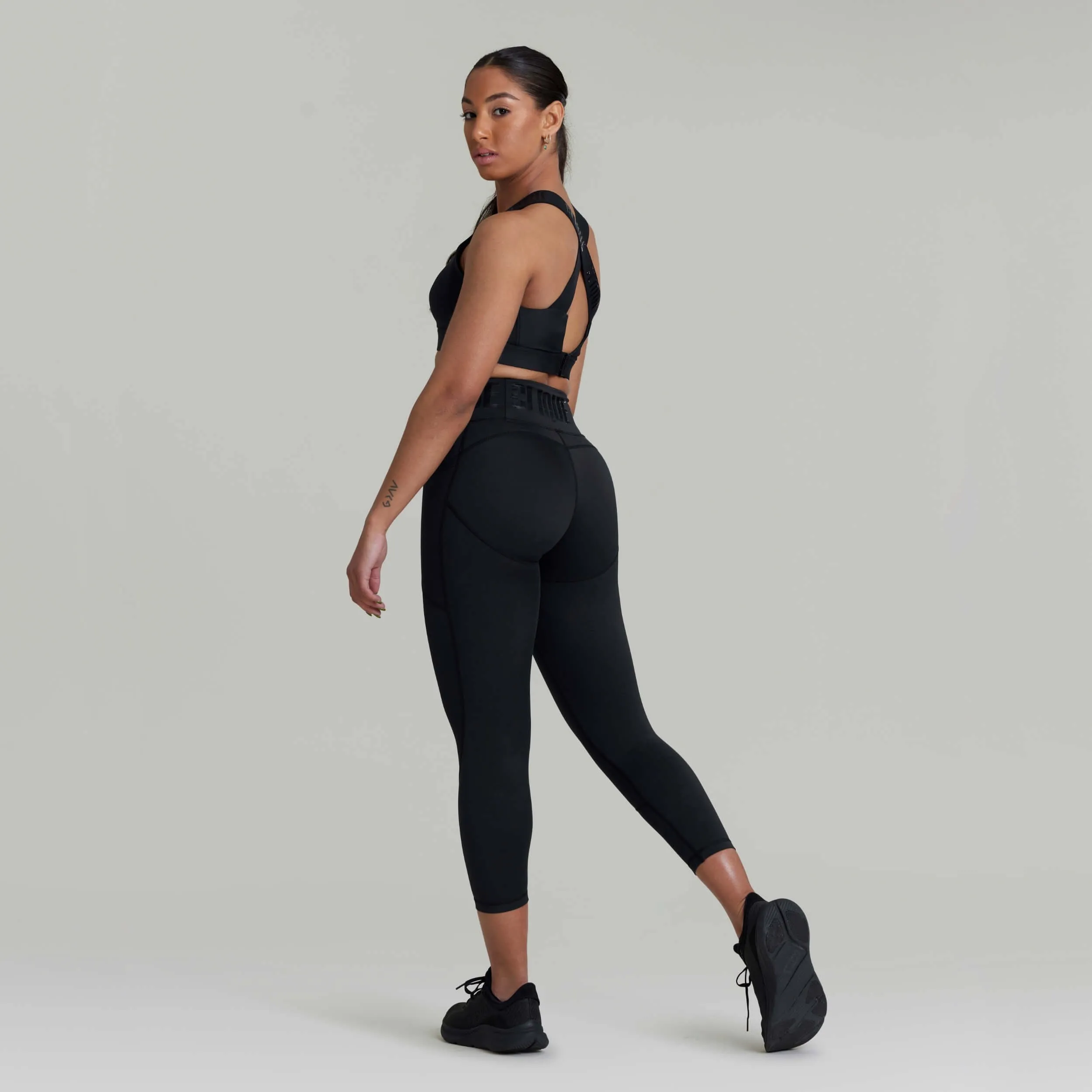 CLQ Power 7/8 Compression Tights- Stealth