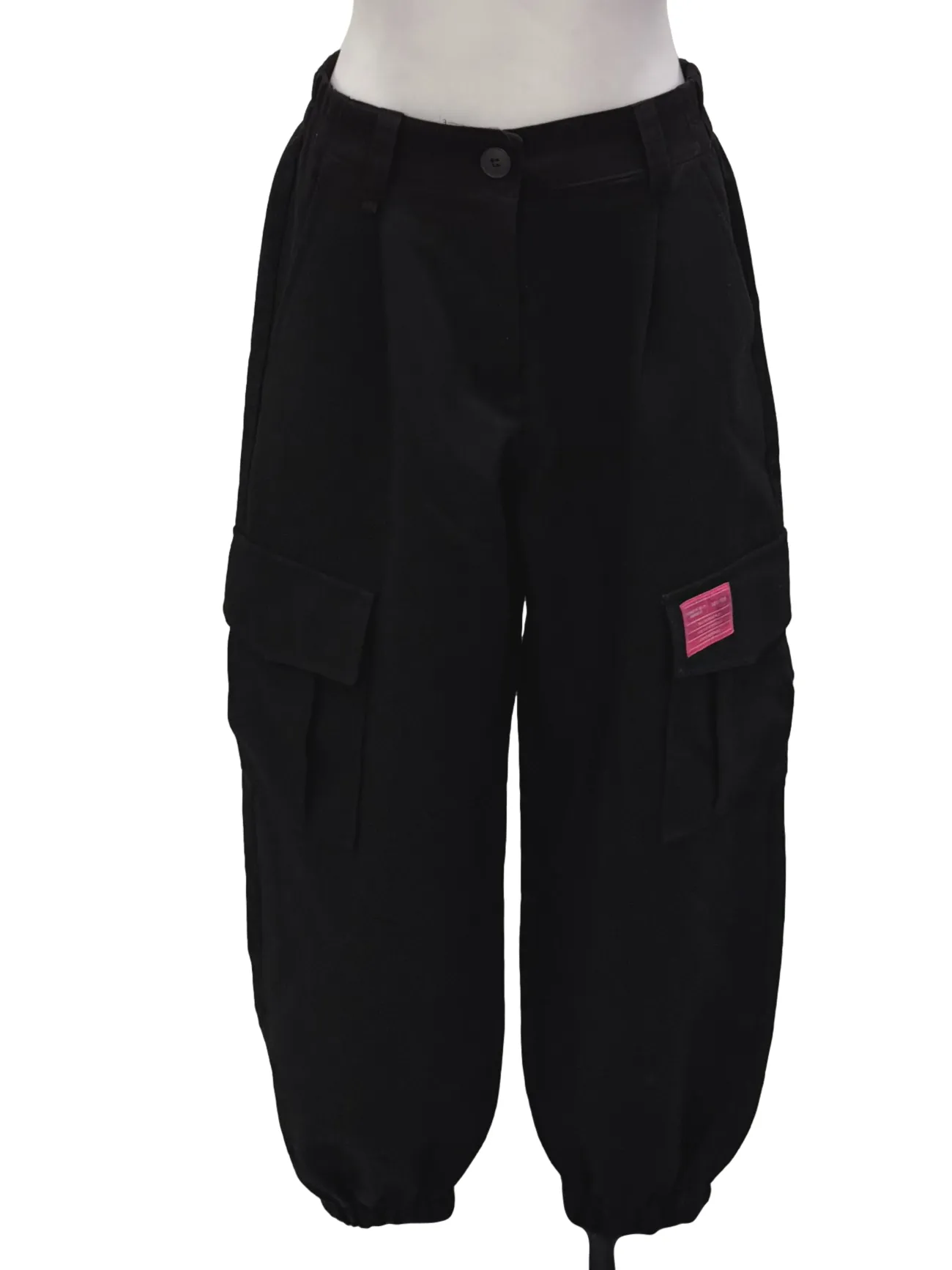 Coal Black Cargo Pants