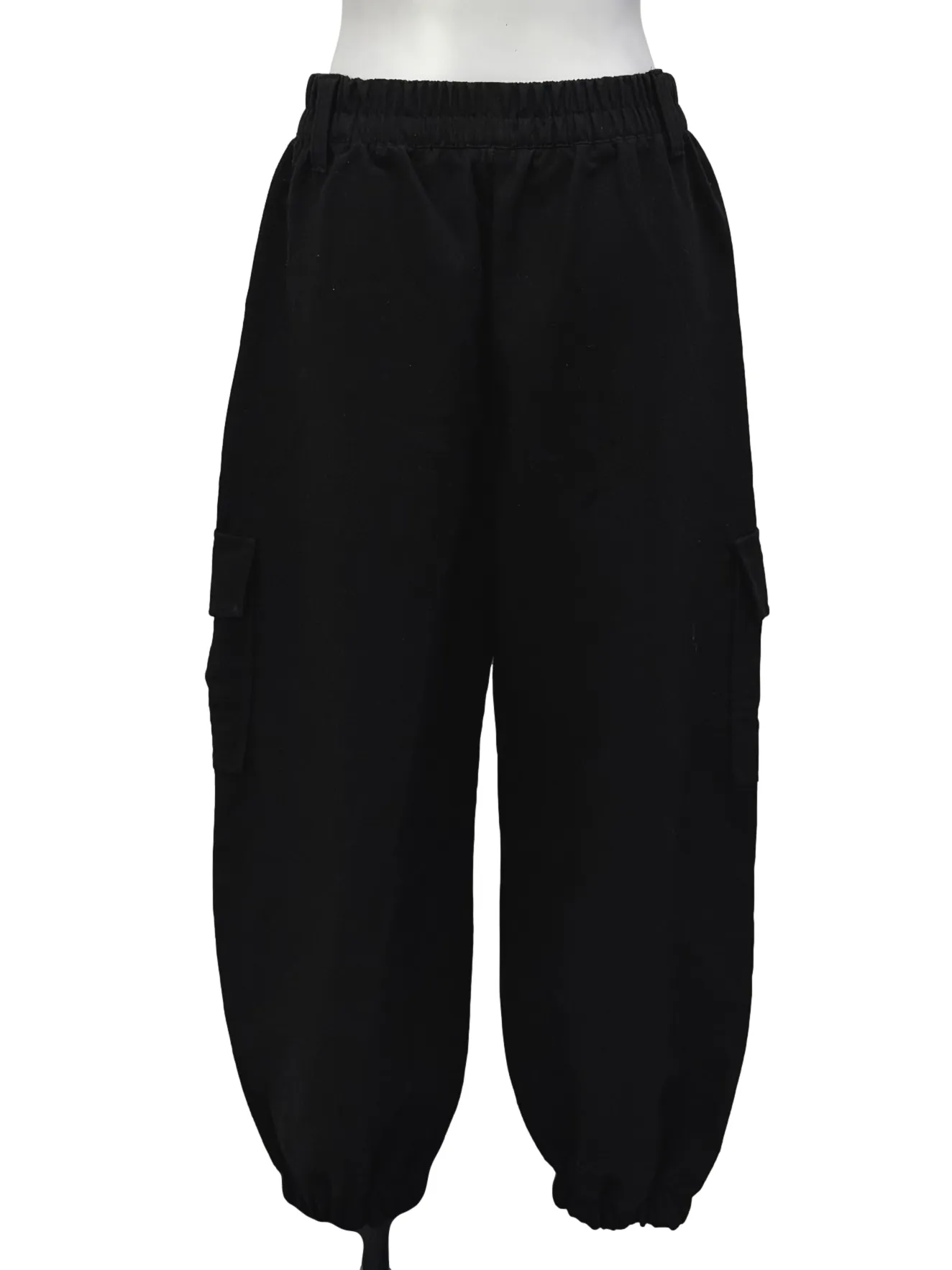 Coal Black Cargo Pants
