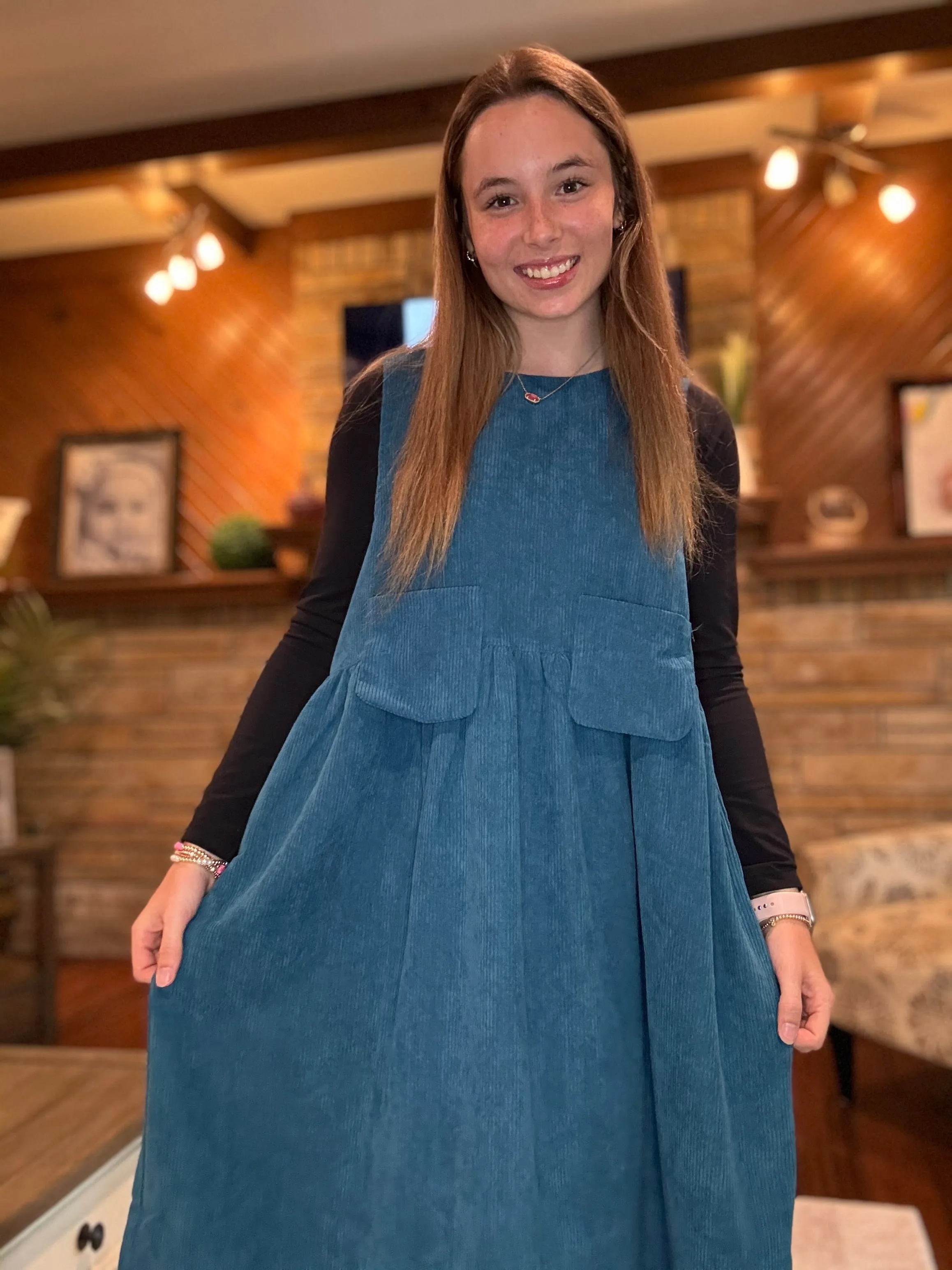 Corduroy Overall Dress