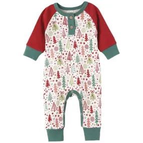 Cozy Christmas Henley Romper