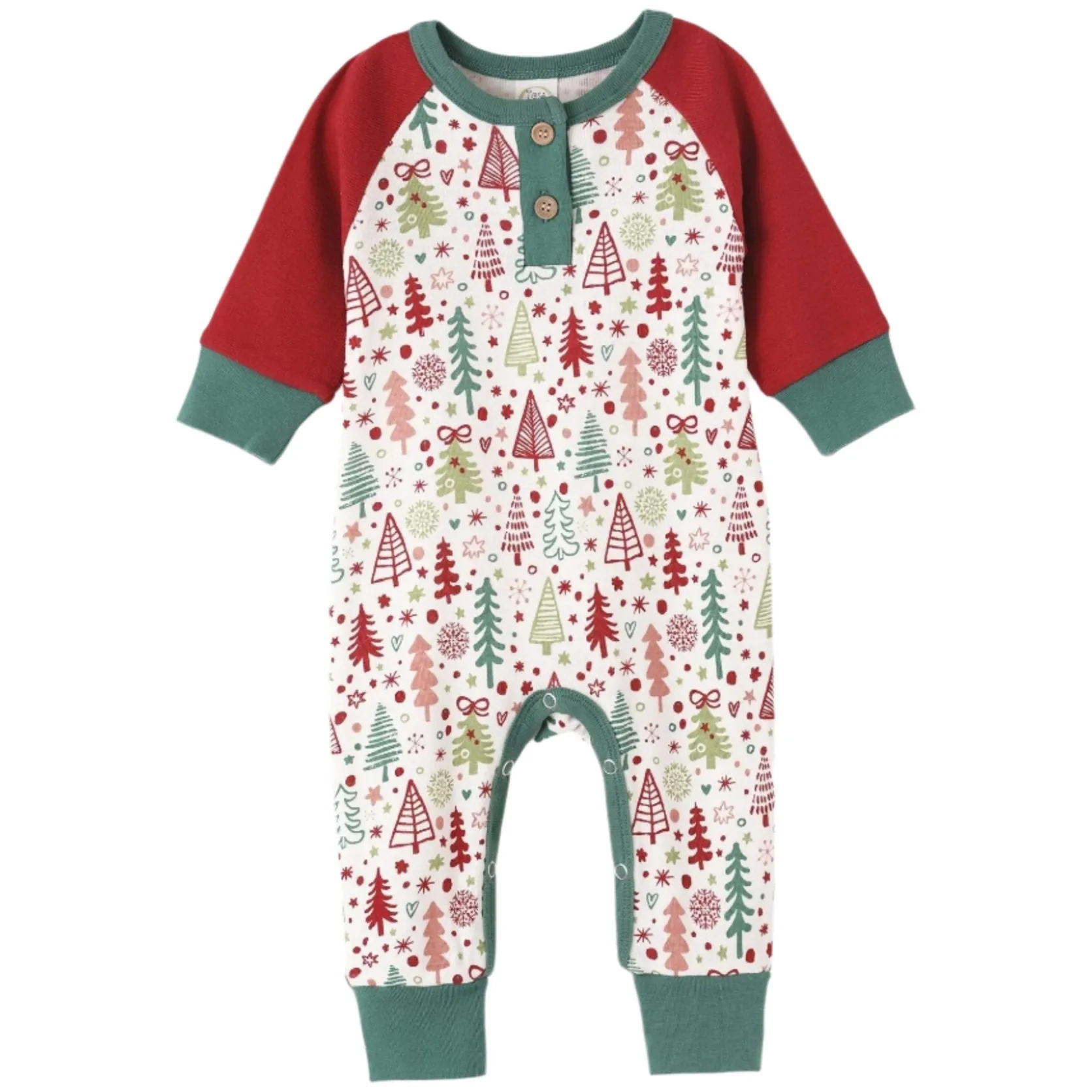 Cozy Christmas Henley Romper