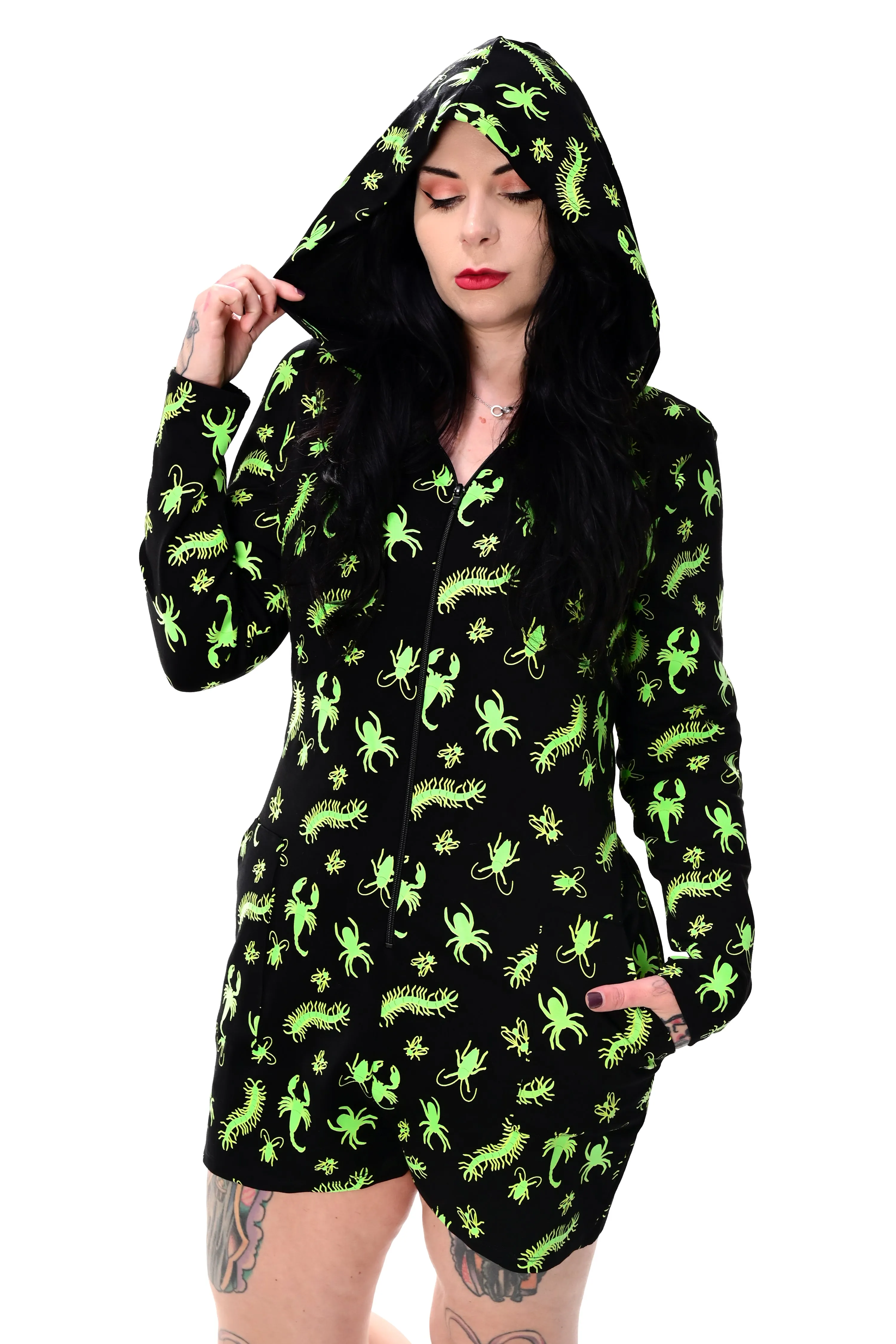 Creepy Crawlers Lounge Romper - Glow in the Dark