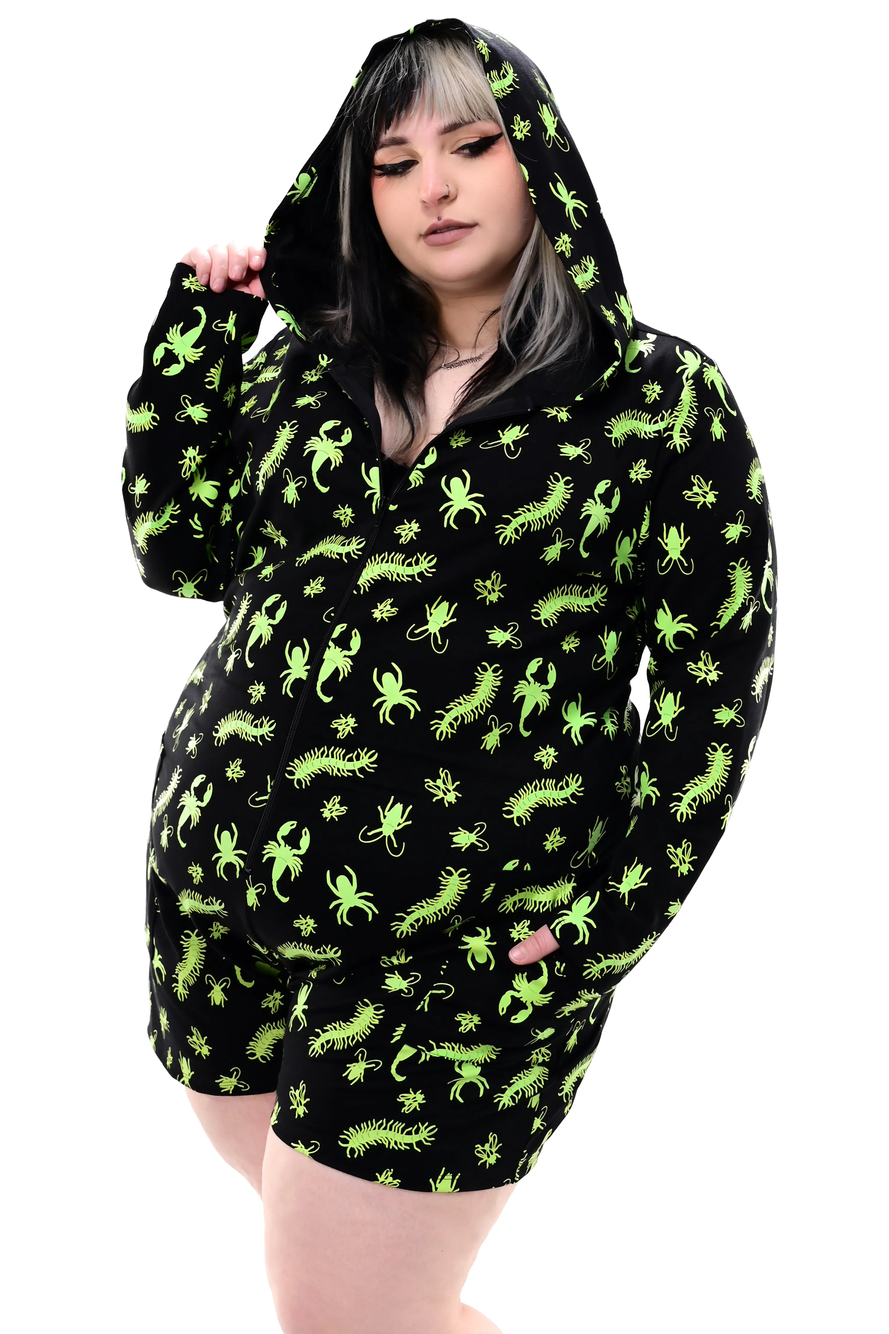 Creepy Crawlers Lounge Romper - Glow in the Dark