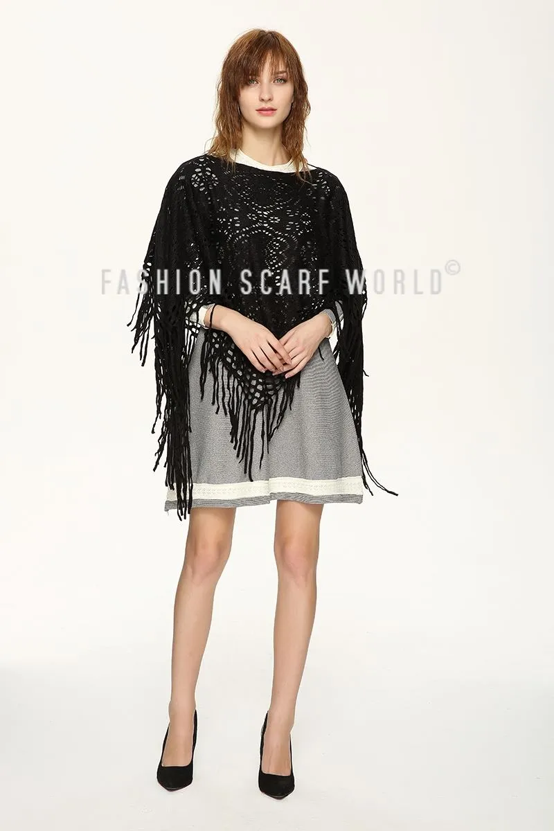 Crochet 6 pettal flower Pattern Poncho