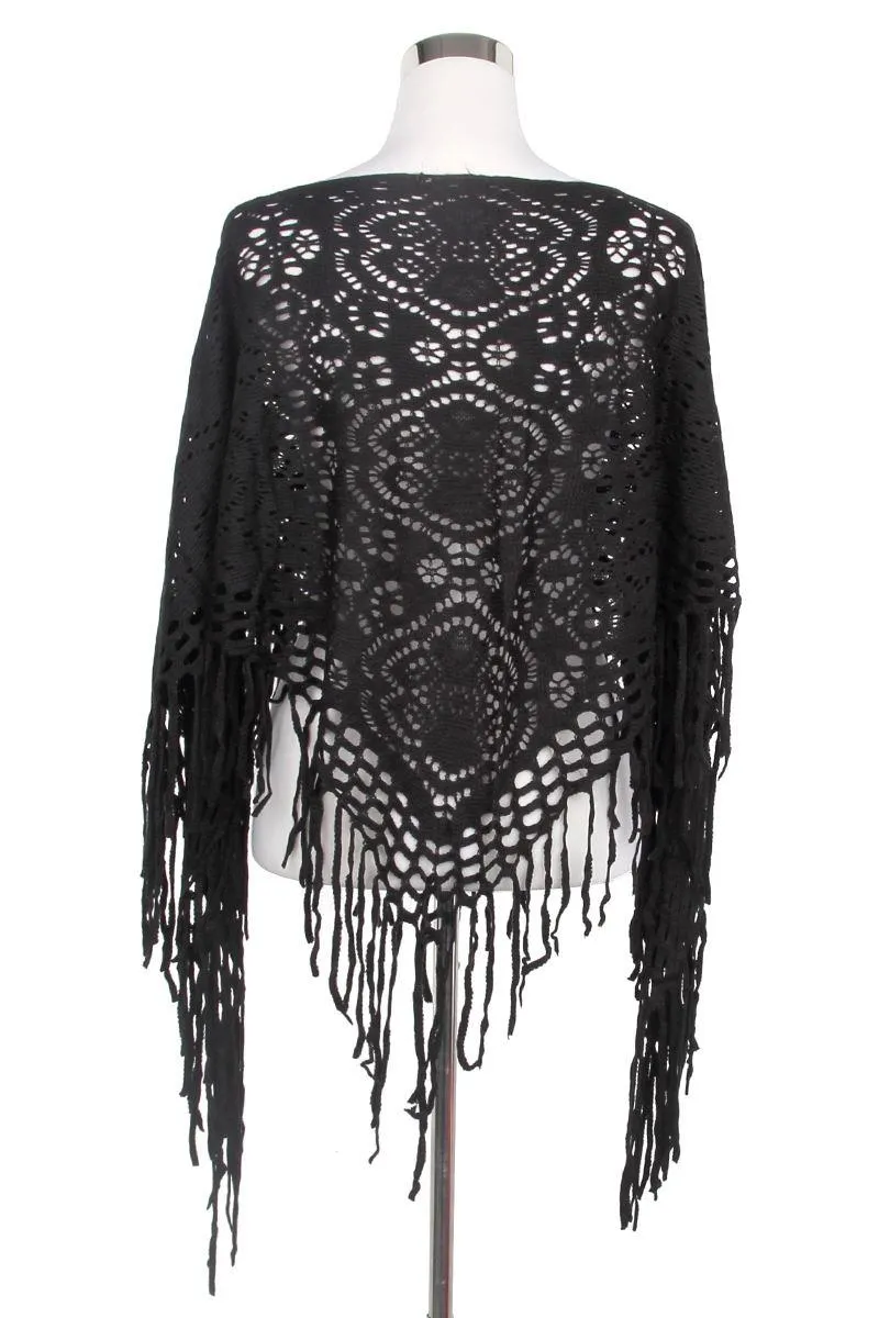 Crochet 6 pettal flower Pattern Poncho