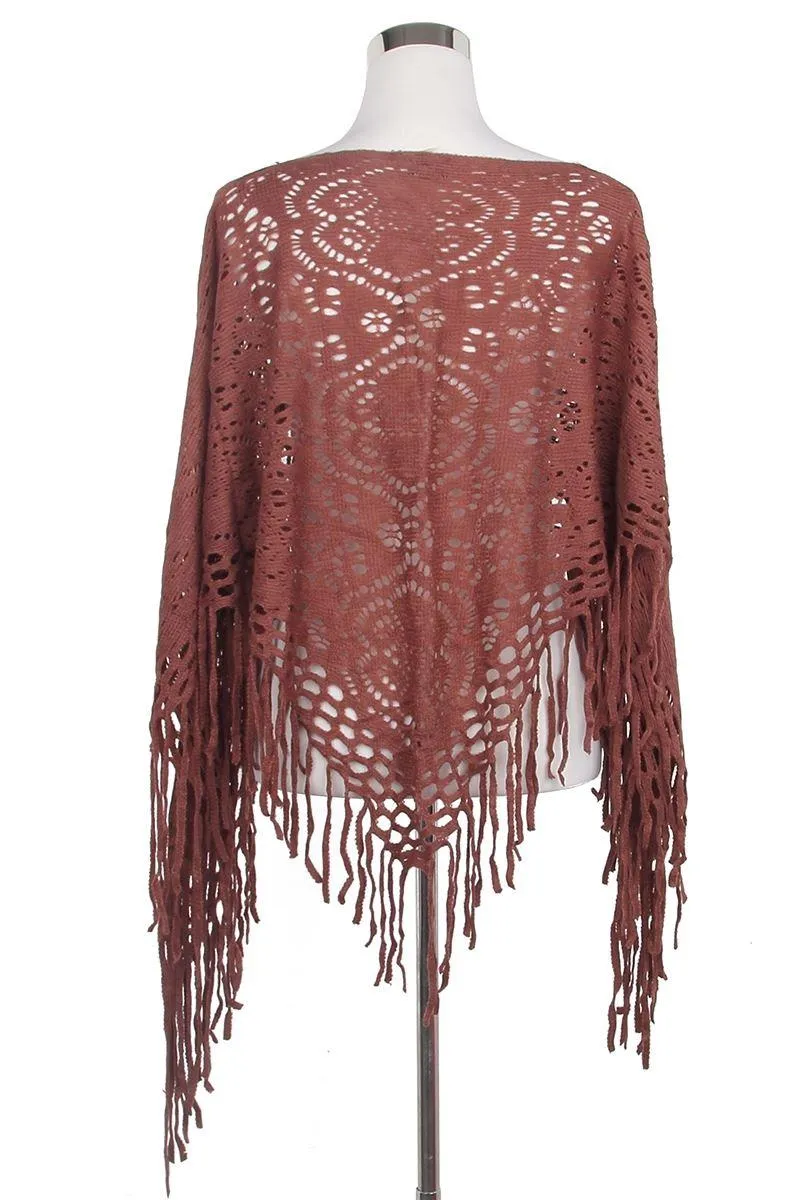 Crochet 6 pettal flower Pattern Poncho