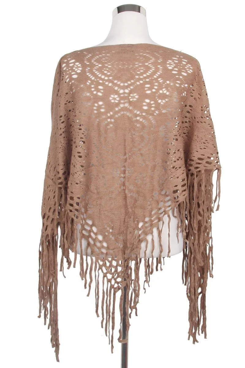 Crochet 6 pettal flower Pattern Poncho
