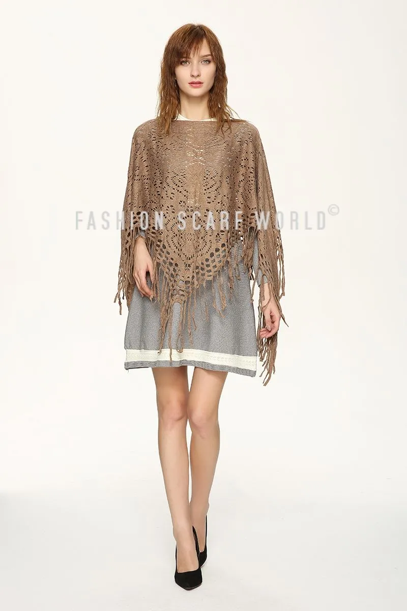 Crochet 6 pettal flower Pattern Poncho