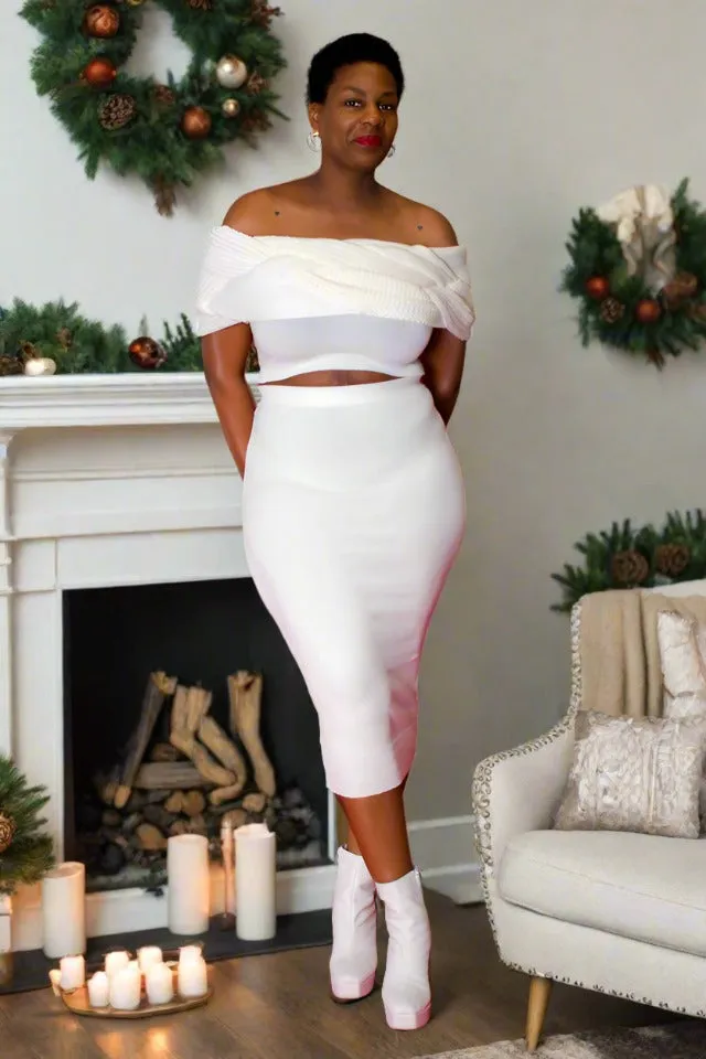Crop Sweater Skirt Set