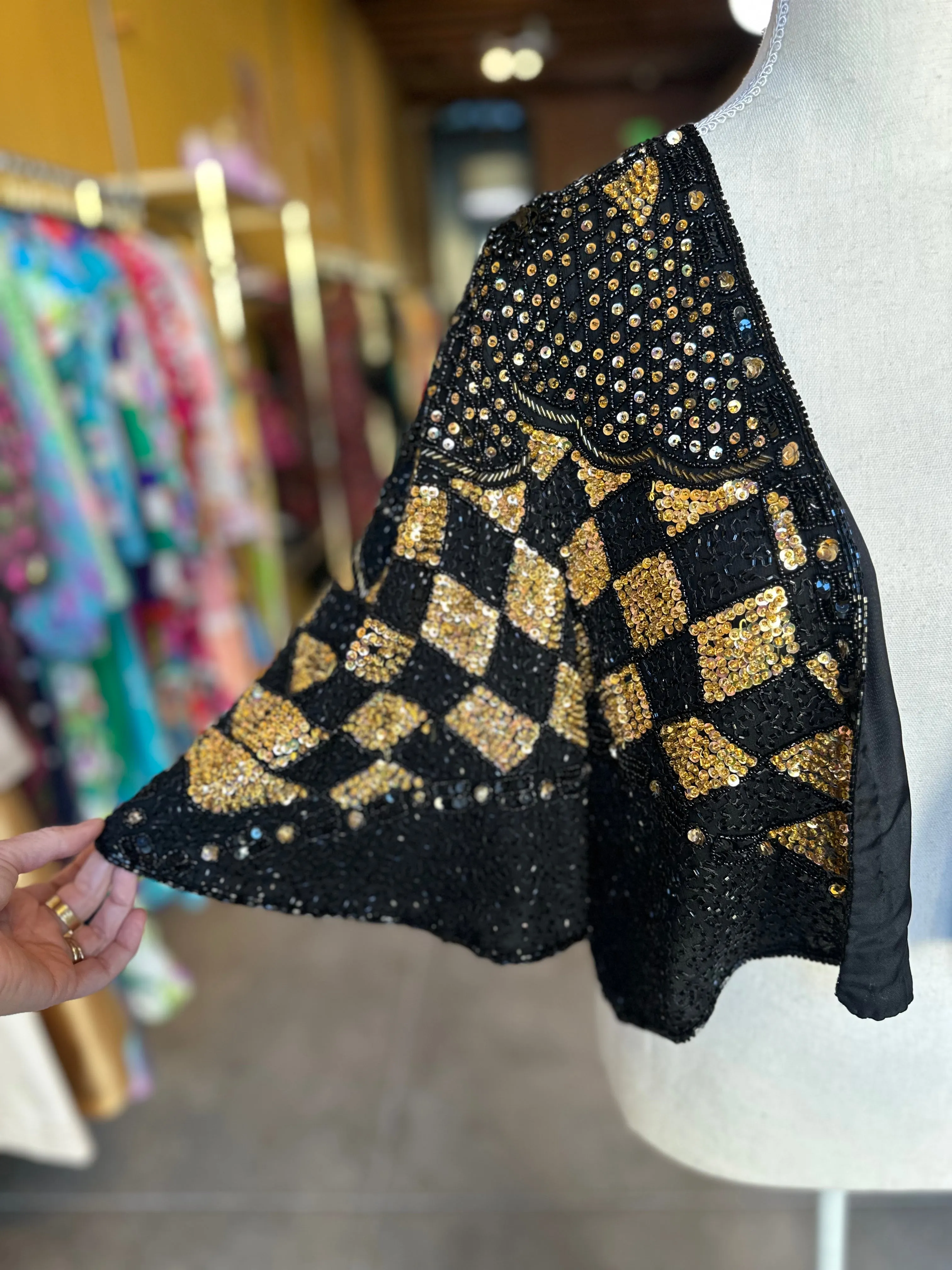 Cropped Sequin Jacket