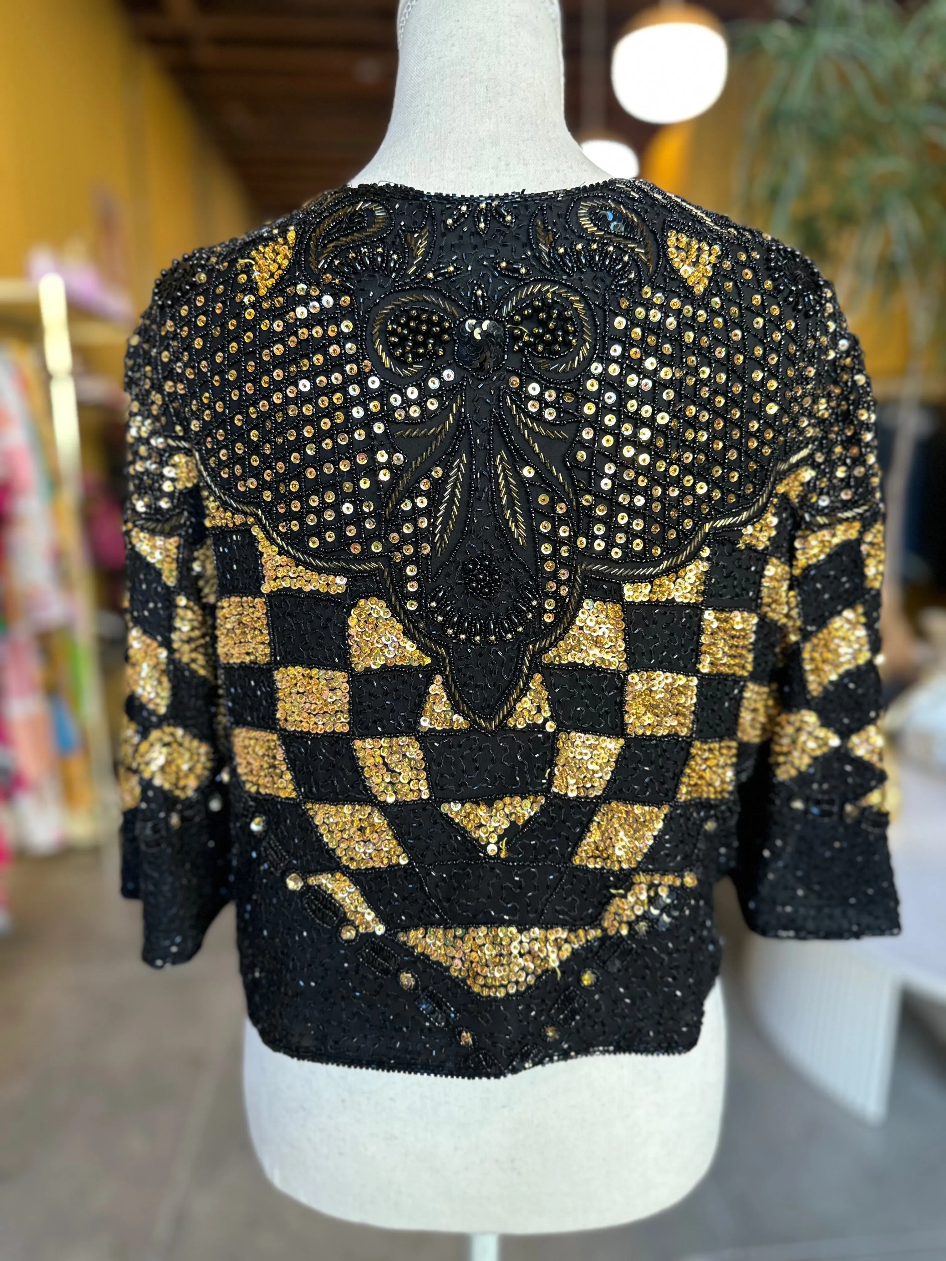 Cropped Sequin Jacket