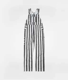 Dickies Livonia Wide Stripe Bib Overall - Charcoal Grey