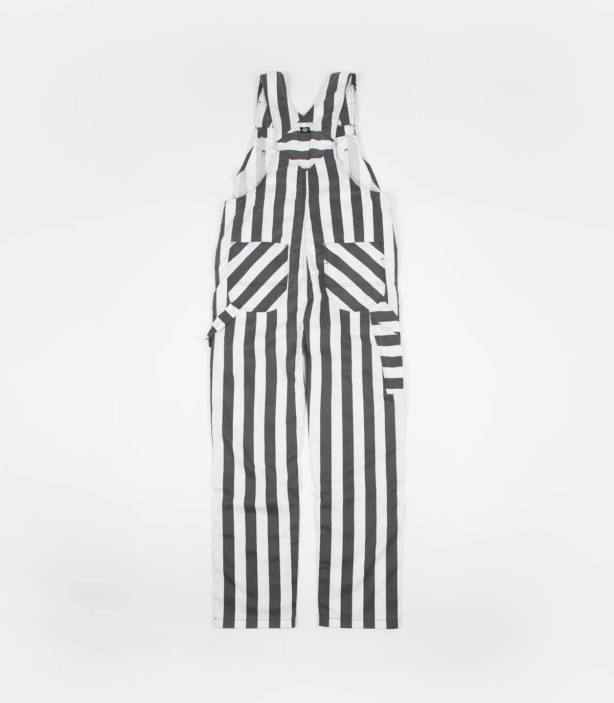 Dickies Livonia Wide Stripe Bib Overall - Charcoal Grey