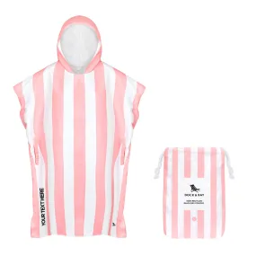 Dock & Bay Poncho Adults - Malibu Pink - Customized Embroidery Personalized for You