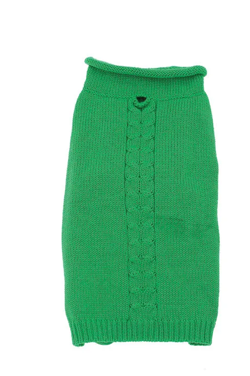 Dog Sweater-Roll Neck Cotton Cable
