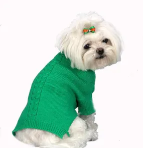 Dog Sweater-Roll Neck Cotton Cable