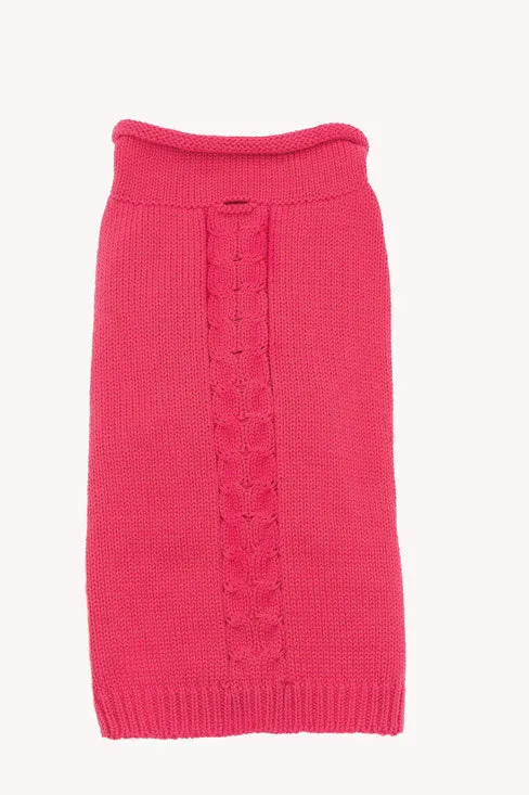 Dog Sweater-Roll Neck Cotton Cable