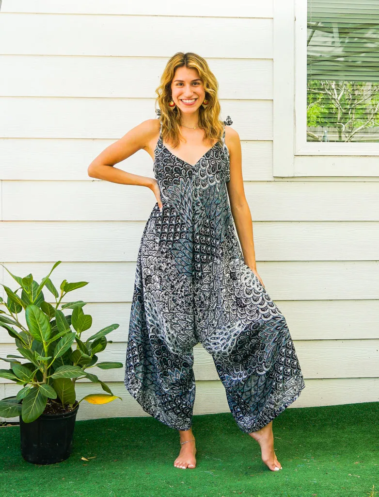 Enchanted Peacock Boho Jumpsuit