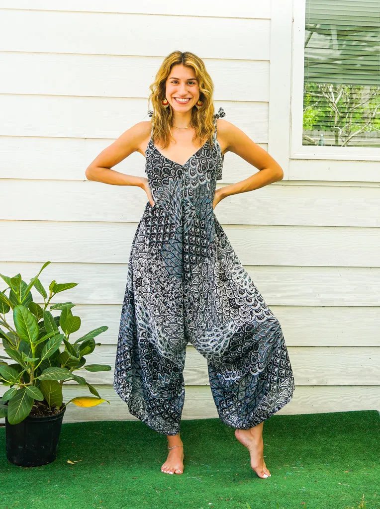 Enchanted Peacock Boho Jumpsuit