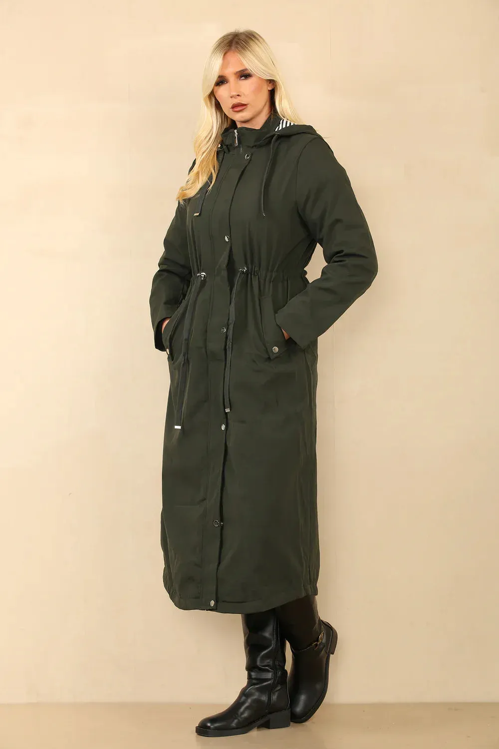 Extra Long Hooded Coat