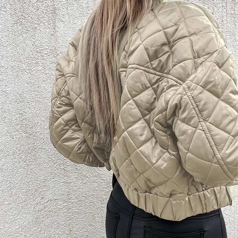 Fashion Diamond Jacket Zipper Coat Wholesale