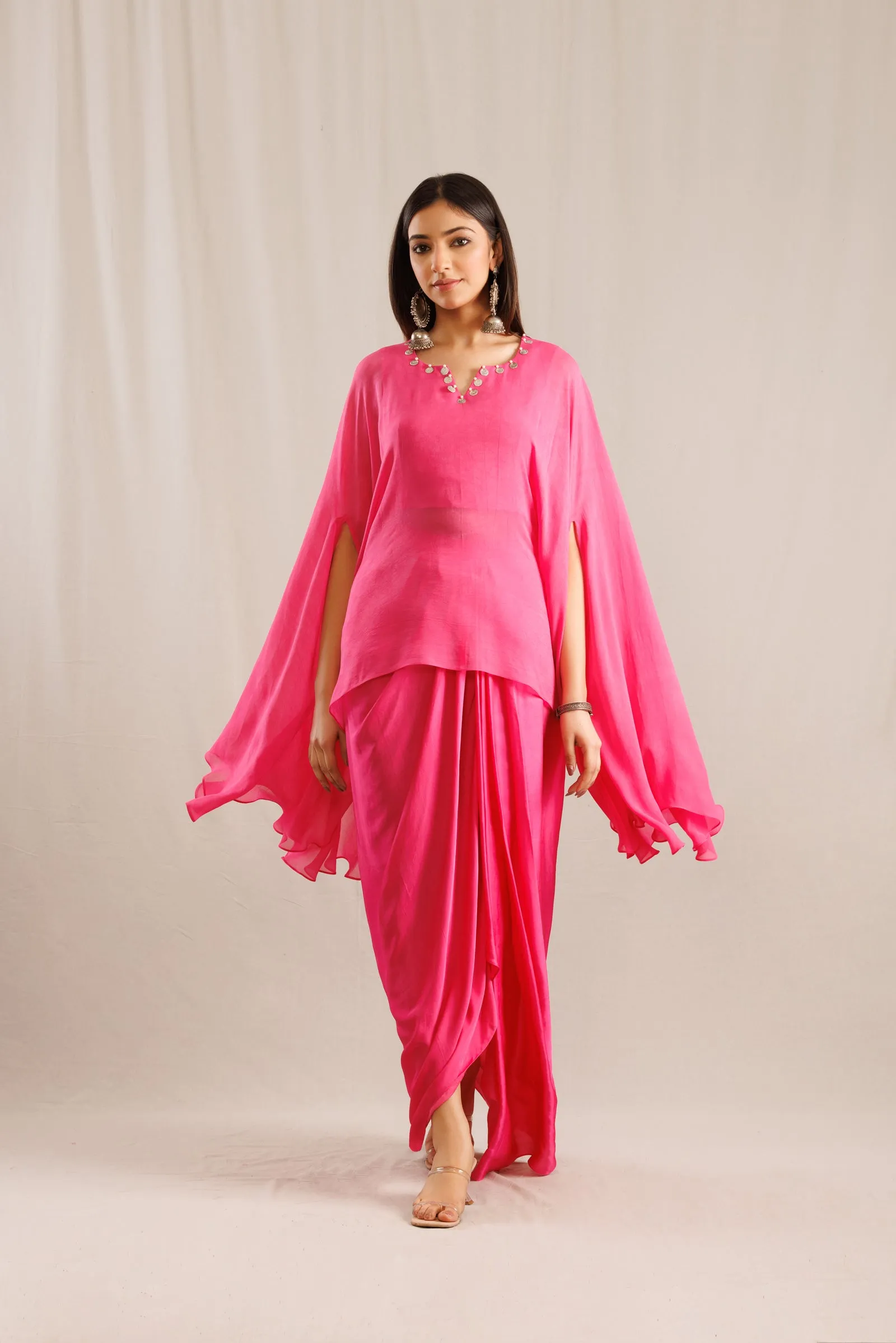 Flamingo Cape with Lungi
