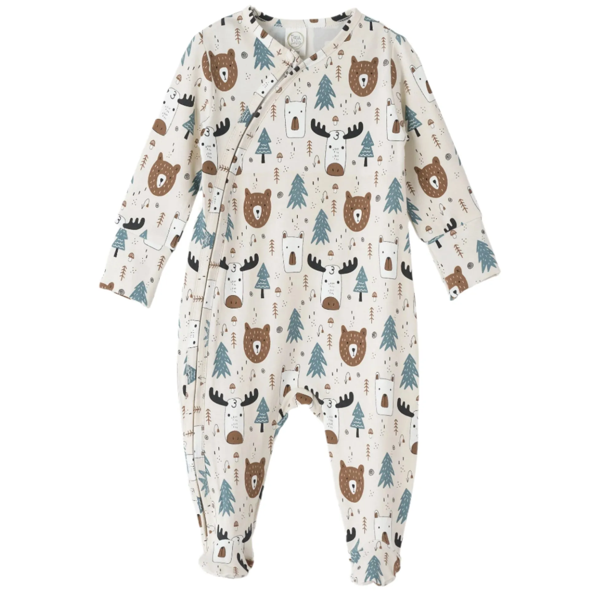 Forest Friends Bamboo Zipper Romper