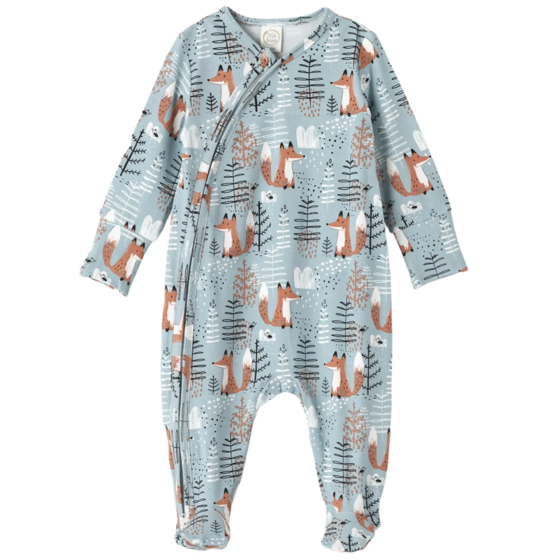 Foxy Forest Zipper Romper