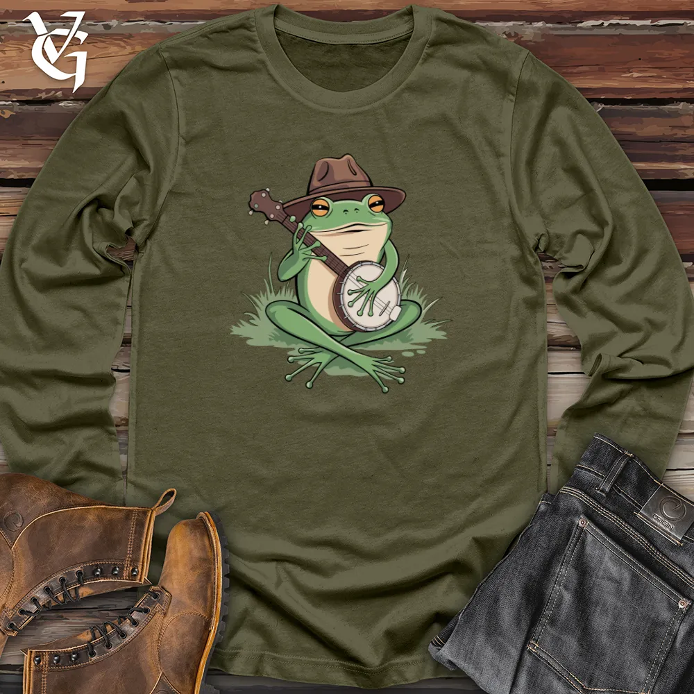 Frog Playing Banjo Long Sleeve