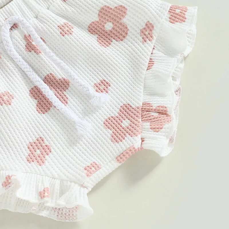 Genevieve Waffle Romper Set