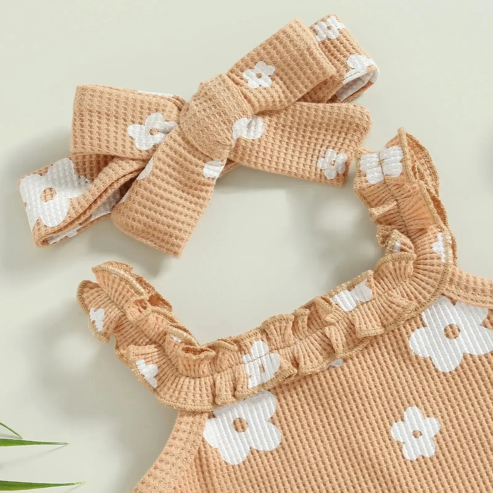 Genevieve Waffle Romper Set