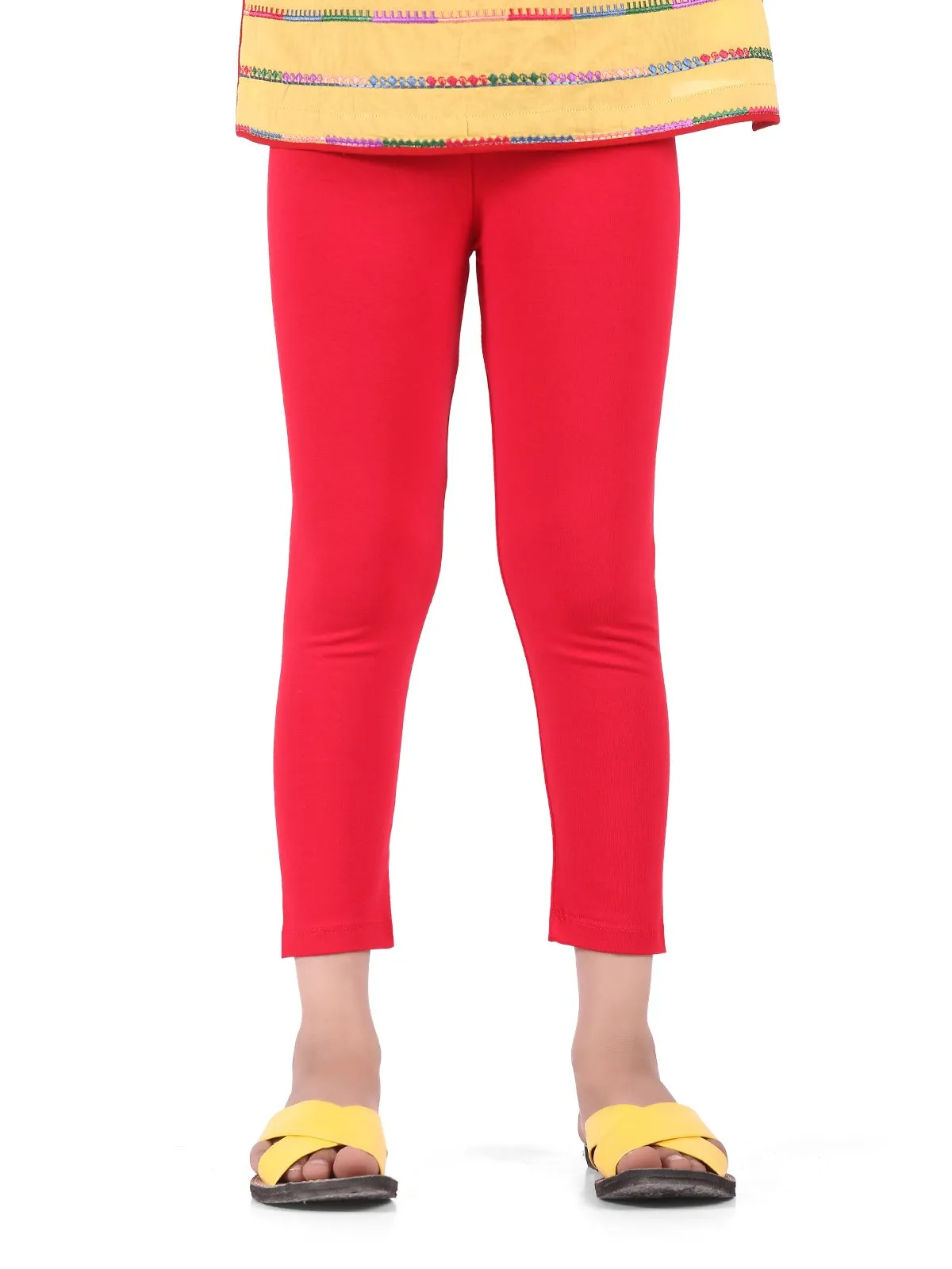 Girl's Red Basic Tights - EGBT22-75404