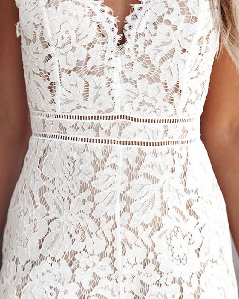 Glimpse Of Glam Lace Jumpsuit Wedding  Bridal romper