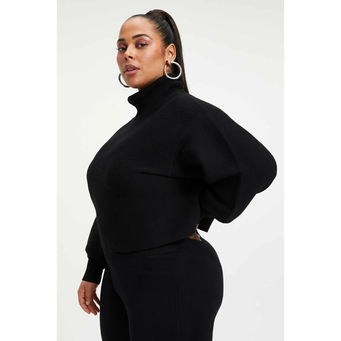 Good American Forever Cropped Turtleneck