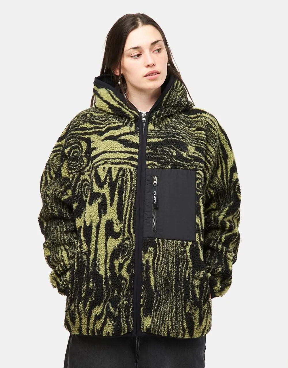 GX1000 Hooded Sherpa Jacket - Green