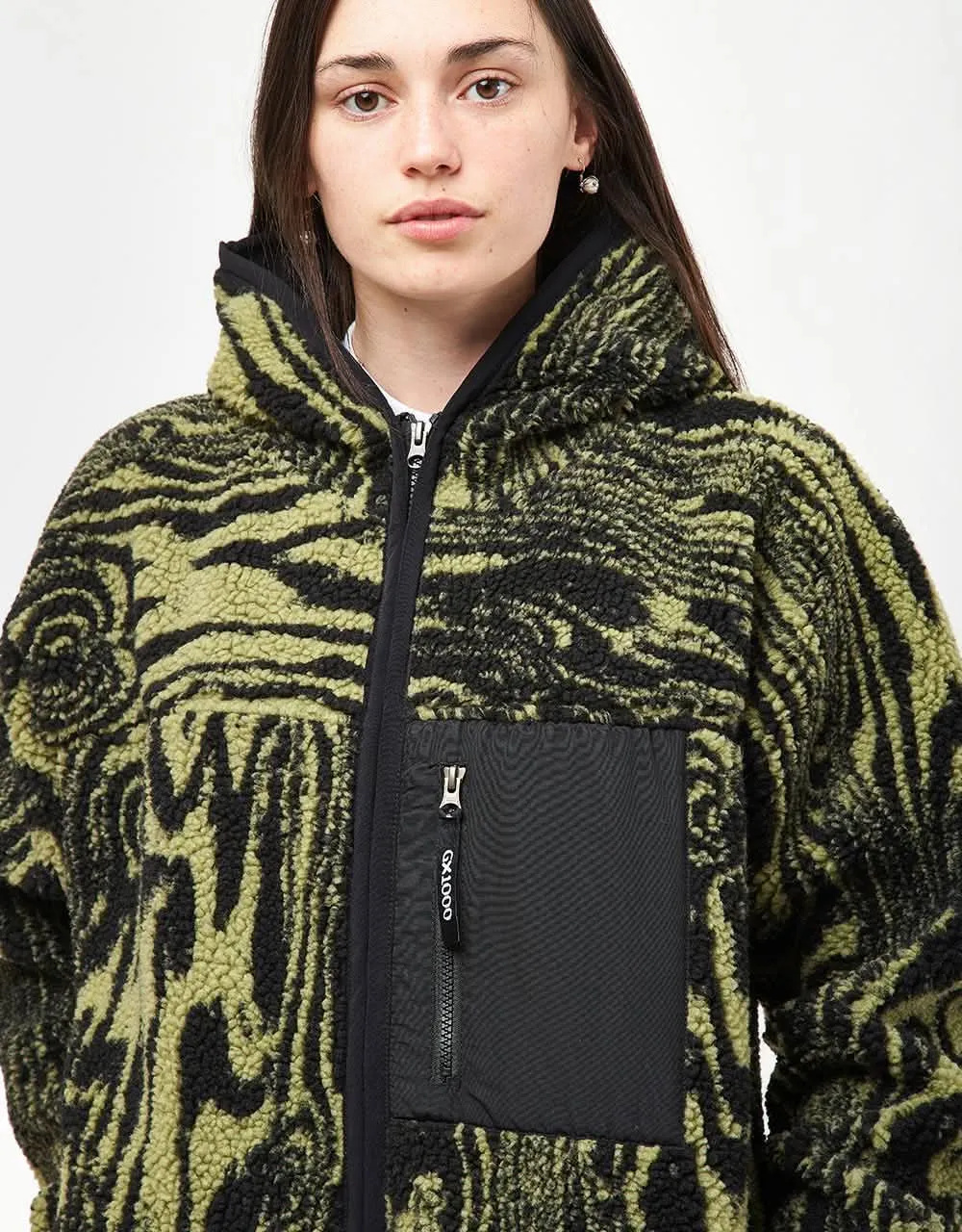 GX1000 Hooded Sherpa Jacket - Green