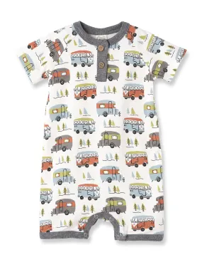 Happy Camper Shorts Romper